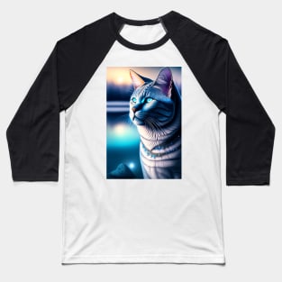 British Shorthair Winter Scenery Baseball T-Shirt